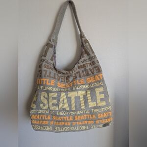 Robin Ruth Seattle Graphic Tote Bag - Orange and Yellow
